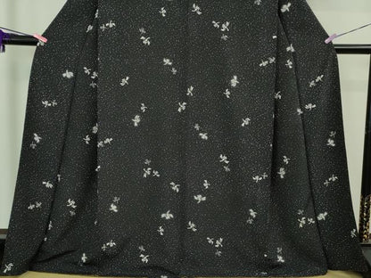 平和屋着物●極上　洛楽人工房　小紋　蜻蛉　トンボ　藍鉄色地　逸品　DZAB2468kh6