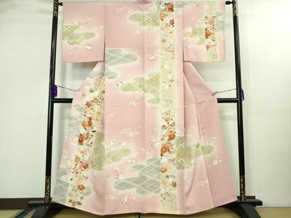 平和屋本店●極上　創業460年・千總　訪問着　駒刺繍　辻が花　虹色地　暈し染め　金彩　三越扱い　逸品　DZAB2472kh6