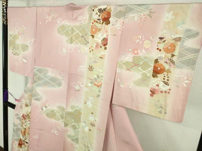 平和屋本店●極上　創業460年・千總　訪問着　駒刺繍　辻が花　虹色地　暈し染め　金彩　三越扱い　逸品　DZAB2472kh6