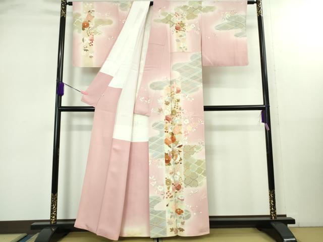 平和屋本店●極上　創業460年・千總　訪問着　駒刺繍　辻が花　虹色地　暈し染め　金彩　三越扱い　逸品　DZAB2472kh6