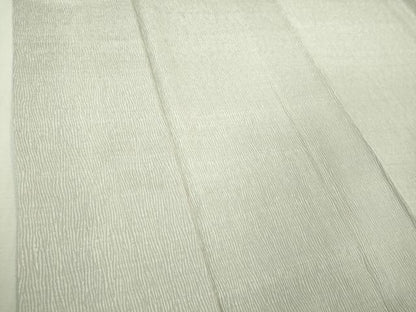 平和屋本店●極上　京都老舗銘店・に志田　小紋　木目文　素色×白　反端付き　逸品　DZAB2477kh6