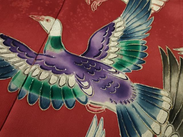 平和屋本店●超希少　染彩芸術の巨匠　皆川月華　ろうけつ染　訪問着　刺繍　飛鳥文　暈し染め　逸品　DZAB2483kh6