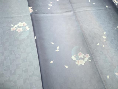 平和屋着物●極上　小紋　舞桜　暈し染め　逸品　未使用　DZAB2498kh6