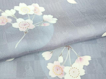 平和屋着物●極上　小紋　舞桜　暈し染め　逸品　未使用　DZAB2498kh6