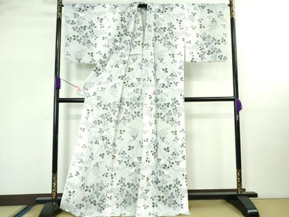 平和屋着物∴極上 夏物 撫松庵 セオアルファ 小紋・浴衣兼用 萩文 洗える着物 逸品 DZAB2502kh6
