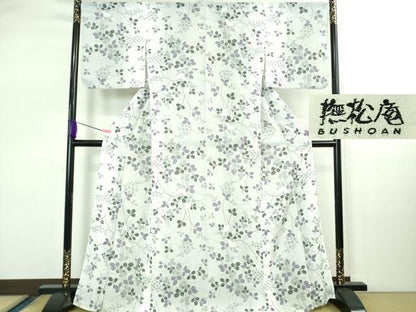 平和屋着物∴極上 夏物 撫松庵 セオアルファ 小紋・浴衣兼用 萩文 洗える着物 逸品 DZAB2502kh6