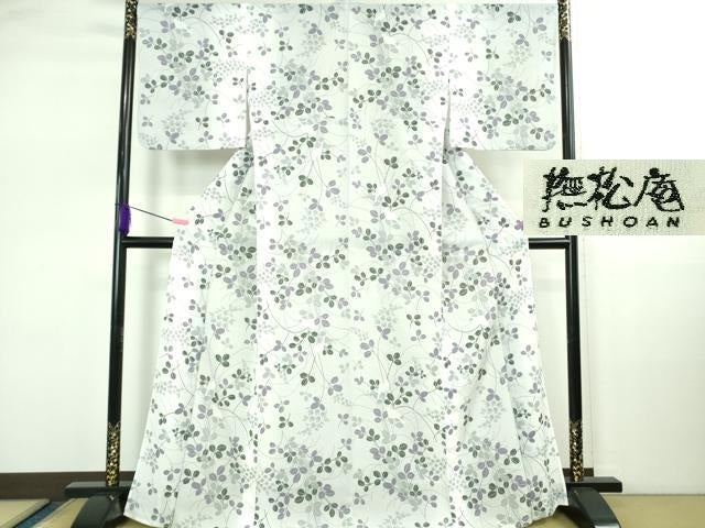 平和屋着物∴極上 夏物 撫松庵 セオアルファ 小紋・浴衣兼用 萩文 洗える着物 逸品 DZAB2502kh6