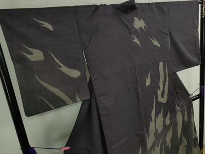 平和屋着物●極上　世界的人形師　辻村寿三郎　ジュサブロー　結城紬　訪問着　逸品　DZAB2504kh6