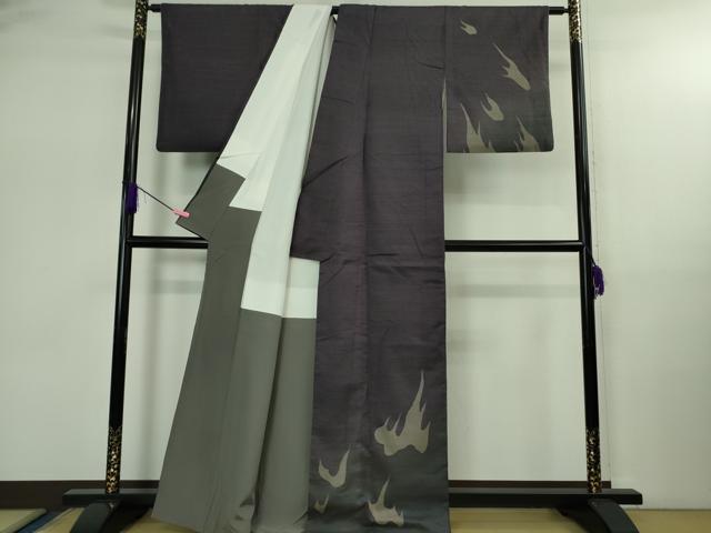 平和屋着物●極上　世界的人形師　辻村寿三郎　ジュサブロー　結城紬　訪問着　逸品　DZAB2504kh6