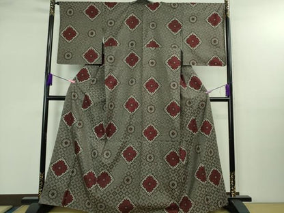 平和屋着物●希少　本場大島紬　龍郷絣　逸品　未使用　DZAB2507kh6