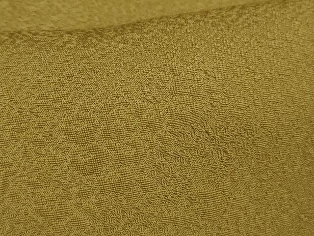 平和屋着物●極上　色無地　草花地紋　桑染色　逸品　DZAB2510kh6