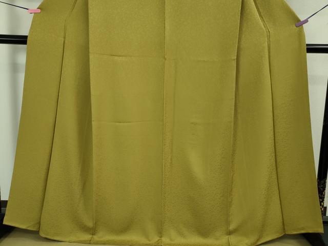 平和屋着物●極上　色無地　花唐草地紋　利休茶色　逸品　DZAB2511kh6