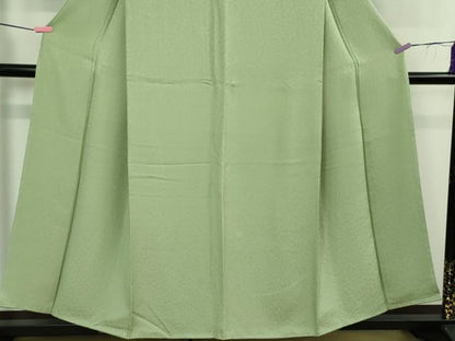 平和屋着物●極上　色無地　菊地紋　裏葉柳色　逸品　未使用　DZAB2512kh6