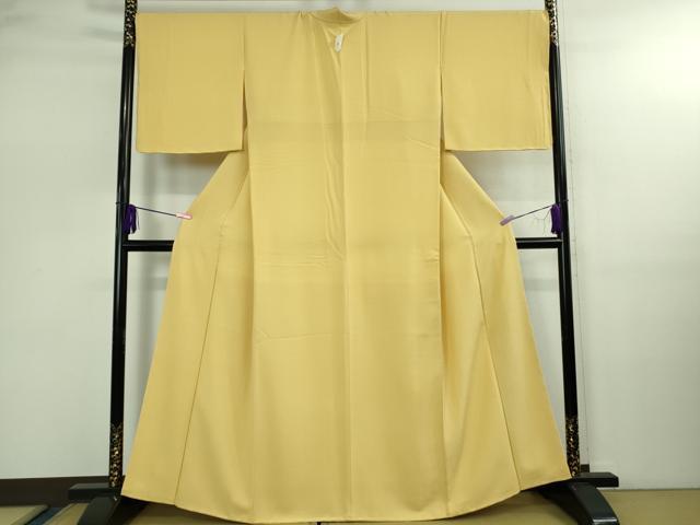 平和屋着物●極上　色無地　淡黄色　逸品　未使用　DZAB2513kh6