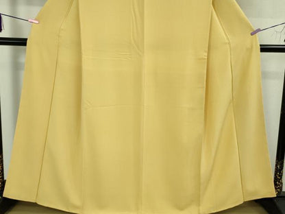平和屋着物●極上　色無地　淡黄色　逸品　未使用　DZAB2513kh6