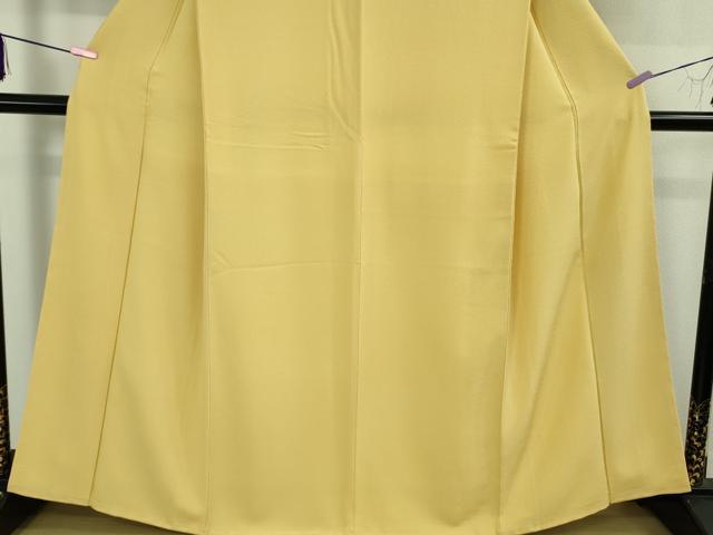 平和屋着物●極上　色無地　淡黄色　逸品　未使用　DZAB2513kh6