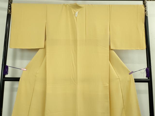 平和屋着物●極上　色無地　淡黄色　逸品　未使用　DZAB2513kh6
