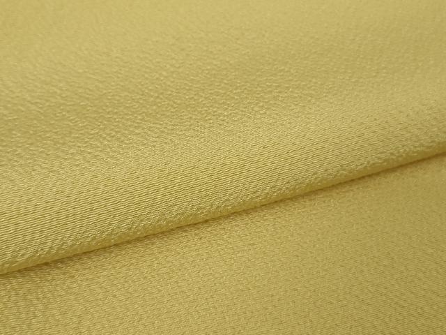 平和屋着物●極上　色無地　淡黄色　逸品　未使用　DZAB2513kh6
