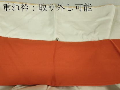 平和屋本店●極上　銀座　志ま亀　訪問着　桐花文　鬼しぼ縮緬　たとう紙付き　逸品　DZAB2525kh6