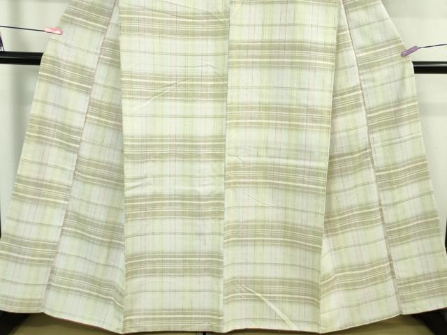 平和屋着物●極上　結城紬　横段文　逸品　DZAB2531kh6