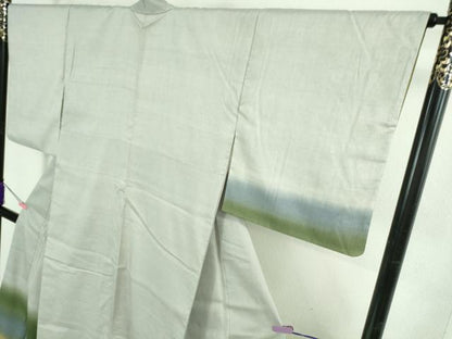 平和屋着物●極上　結城紬　訪問着　横段文　証紙付き　逸品　DZAB2540kh6