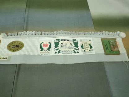 平和屋着物●極上　結城紬　訪問着　横段文　証紙付き　逸品　DZAB2540kh6