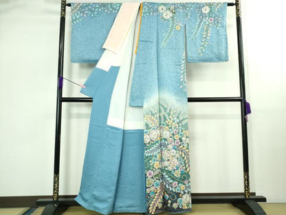平和屋着物●極上　越後十日町の一流染匠　桐屋・翠山工房　訪問着　辻が花　暈し染め　逸品　DZAB2542kh6