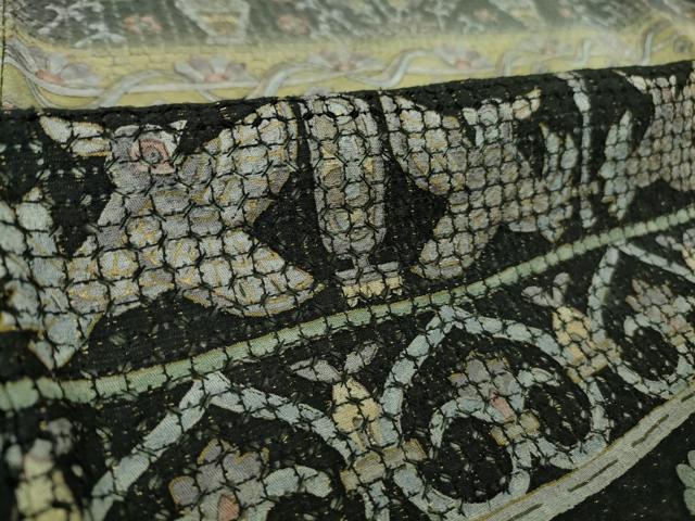 平和屋本店●極上　中国三大刺繍　スワトウ刺繍　汕頭刺繍　訪問着　エジプト壁画文様　暈し染め　金糸　逸品　DZAB2546kh6