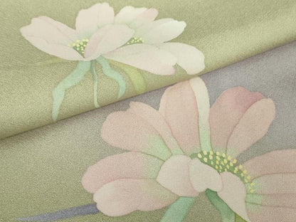 平和屋着物●極上　振袖　作家・Yamada Shiro　枝花文　暈し染め　金彩 　逸品　DZAB2549kh6