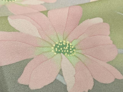 平和屋着物●極上　振袖　作家・Yamada Shiro　枝花文　暈し染め　金彩 　逸品　DZAB2549kh6