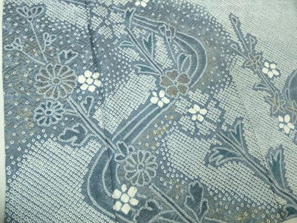 平和屋着物●極上　訪問着　絞り　草花文　金彩　逸品　DZAB2553kh6