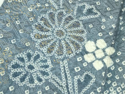 平和屋着物●極上　訪問着　絞り　草花文　金彩　逸品　DZAB2553kh6