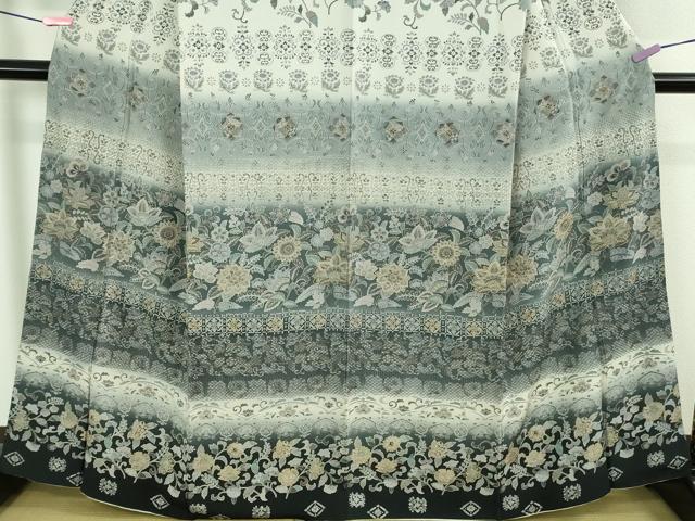 平和屋本店●極上　中国三大刺繍　スワトウ刺繍　汕頭刺繍　訪問着　更紗花文　暈し染め　金糸　逸品　DZAB2555kh6