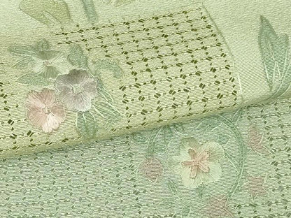 平和屋本店▽極上 中国三大刺繍 スワトウ刺繍 汕頭刺繍 訪問着 単衣 正倉院花唐草文 暈し染め 逸品 DZAB2558kh6