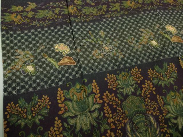 平和屋本店●極上　中国三大刺繍　スワトウ刺繍　汕頭刺繍　訪問着　更紗花鳥文　暈し染め　金糸　逸品　DZAB2559kh6