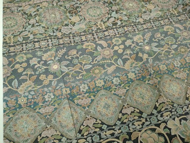 平和屋本店●極上　訪問着　総刺繍　更紗花唐草文　暈し染め　逸品　DZAB2560kh6