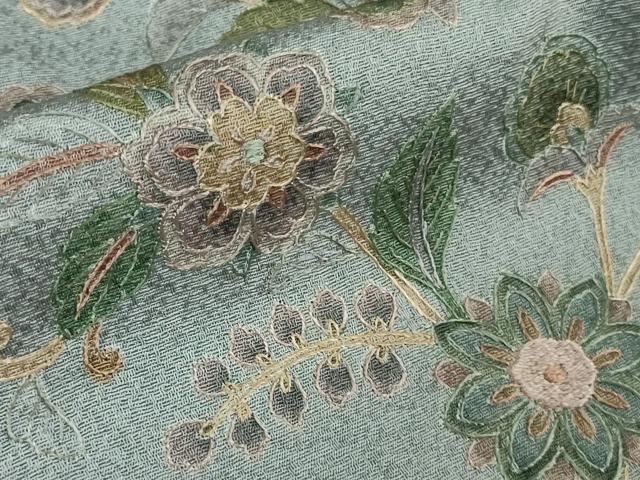 平和屋本店●極上　訪問着　総刺繍　更紗花唐草文　暈し染め　逸品　DZAB2560kh6