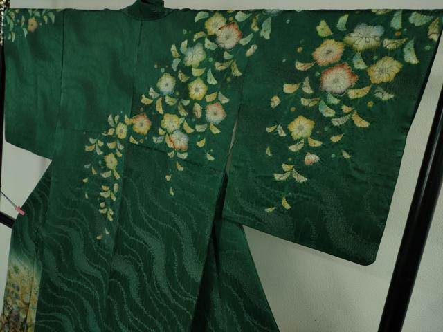平和屋着物●極上　訪問着　辻が花　暈し染め　銀糸　逸品　DZAB2565kh6