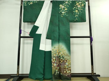 平和屋着物●極上　訪問着　辻が花　暈し染め　銀糸　逸品　DZAB2565kh6