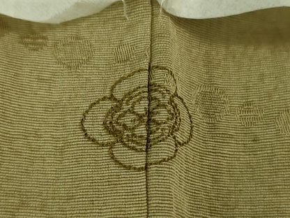 平和屋着物●極上　森英恵・HANAE MORI　訪問着　お召地　刺繍　雪輪舞桜　暈し染め　金彩　逸品　未使用　DZAB2567kh6