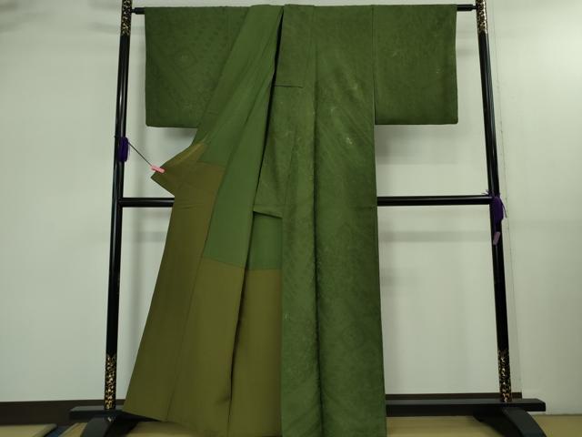 平和屋着物●極上 中国三大刺繍 スワトウ刺繍 汕頭刺繍 相良刺繍 総刺繍 訪問着 色無地 革色 花唐草文 逸品 DZAB2590kh6
