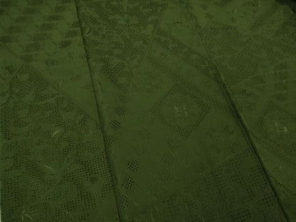 平和屋着物●極上 中国三大刺繍 スワトウ刺繍 汕頭刺繍 相良刺繍 総刺繍 訪問着 色無地 革色 花唐草文 逸品 DZAB2590kh6