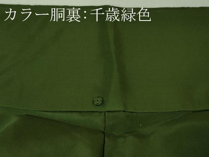 平和屋着物●極上 中国三大刺繍 スワトウ刺繍 汕頭刺繍 相良刺繍 総刺繍 訪問着 色無地 革色 花唐草文 逸品 DZAB2590kh6