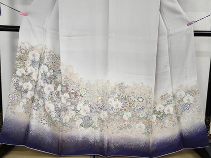 平和屋着物●極上　色留袖　御縫取　寿光織　胡蝶蘭　優美な香り　暈し染め　金銀糸　ほていや扱い　反端付き　逸品　DZAB2594kh6