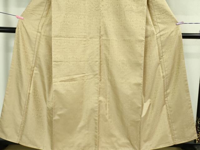 平和屋着物●極上 お召 葡萄唐草文 蒸栗色地 逸品 DZAB2597kh6