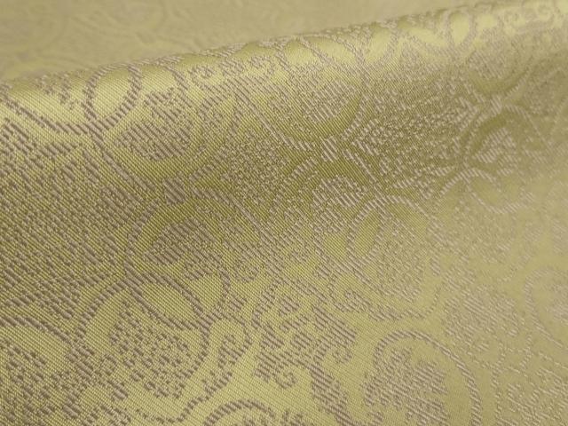 平和屋着物●極上 お召 葡萄唐草文 蒸栗色地 逸品 DZAB2597kh6