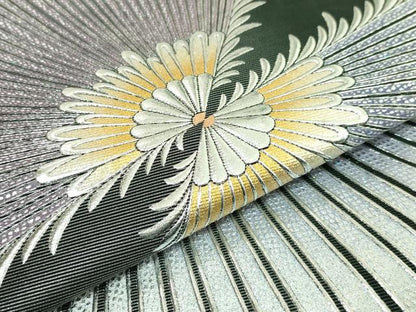 平和屋本店●極上　金彩友禅　卓越技能者・名工・和田光正　六通柄袋帯　菊　金銀彩　逸品　DZAB2608kh6