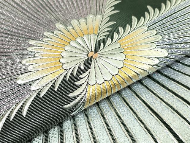 平和屋本店●極上　金彩友禅　卓越技能者・名工・和田光正　六通柄袋帯　菊　金銀彩　逸品　DZAB2608kh6