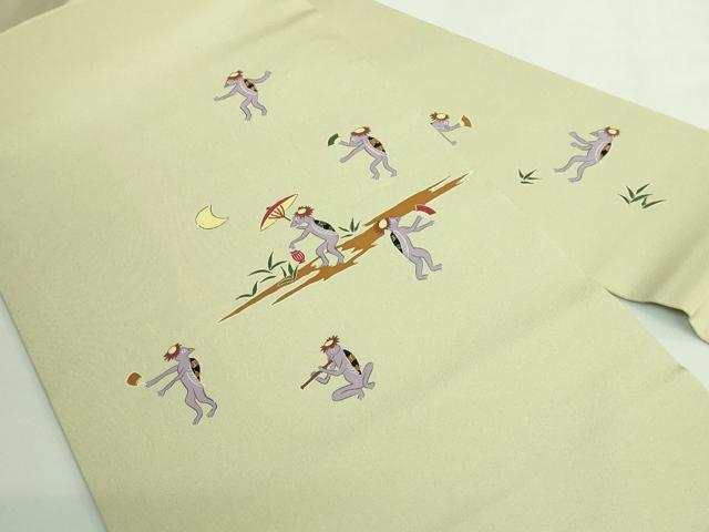 平和屋着物●極上　九寸名古屋帯　手描き　河童　逸品　DZAB2609kh6