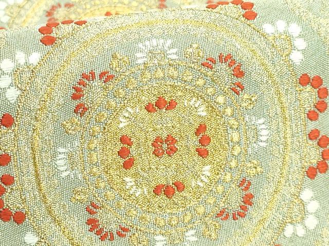 平和屋本店○極上 西陣 河村織物 河村つづれ 六通柄袋帯 螺旋状